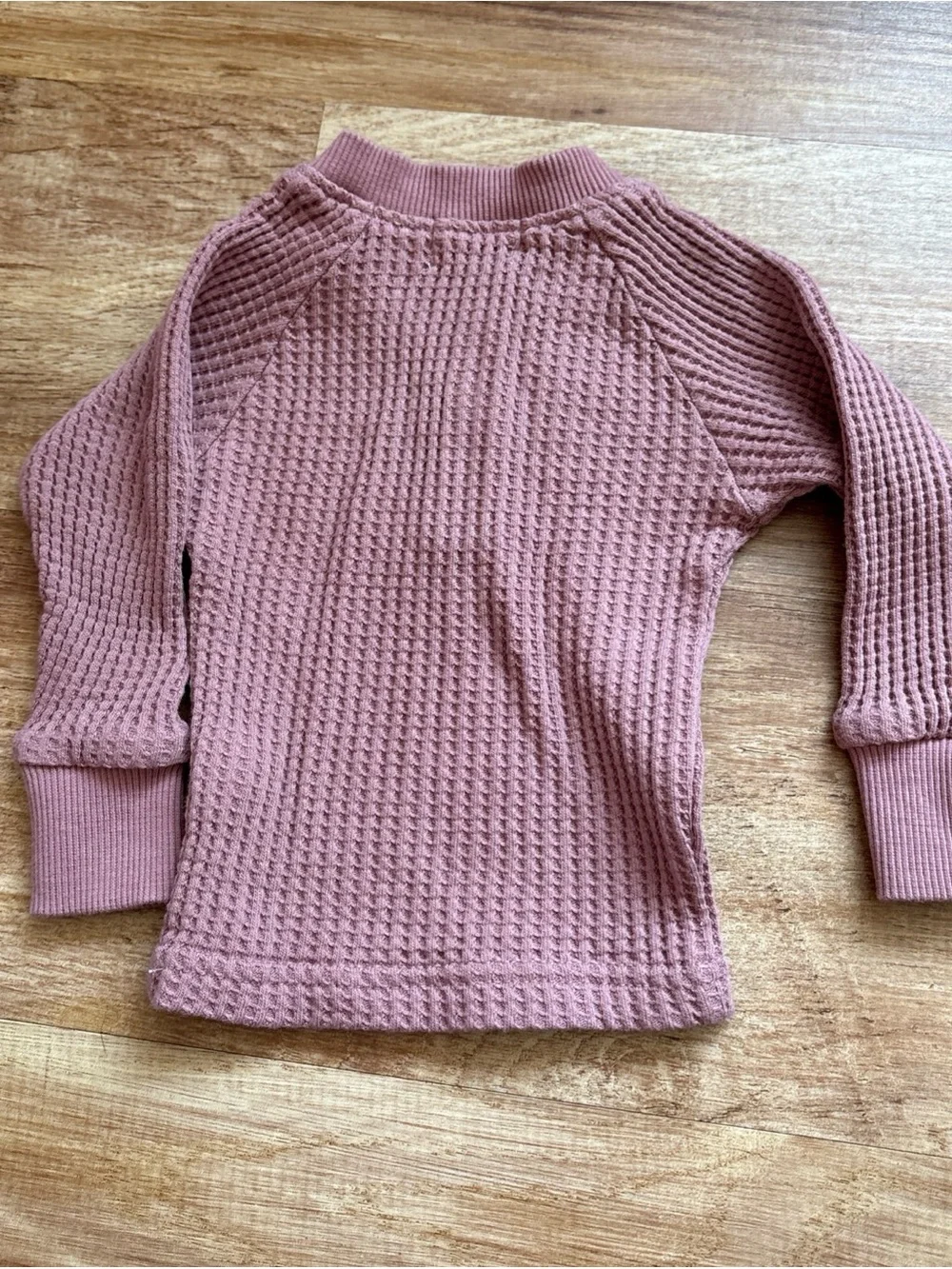 Jamie Kay Waffle Knit Long Sleeve 0-3m Mauve Organic Cotton